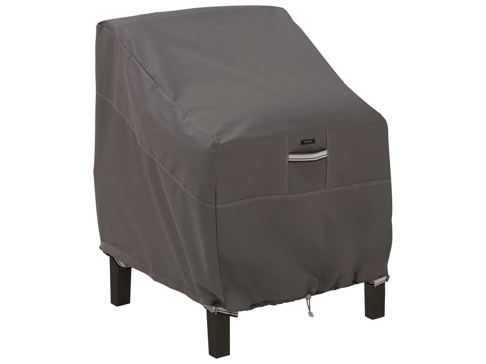 Ravenna Water-Resistant Patio Lounge Chair Cover in Dark Taupe