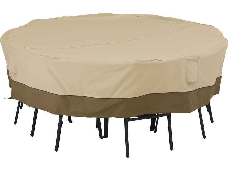 Veranda Pebble 98-Inch Square Table and Chair Cover