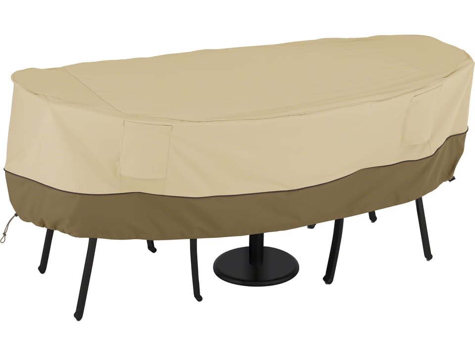 Veranda 62 Inch Small Bistro Table and Chair Set Cover in Pebble