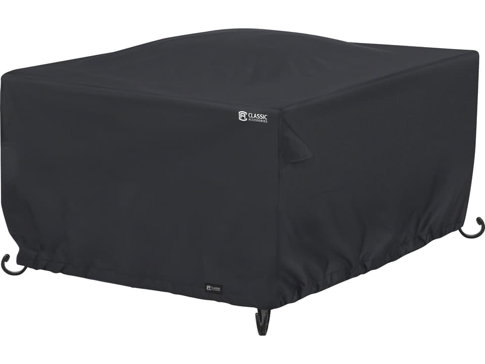Classic 42 Inch Square Full Coverage Fire Pit Cover Black
