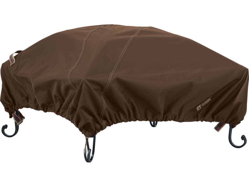 Madrona 45 Inch Square Firepit Cover in Dark Cocoa