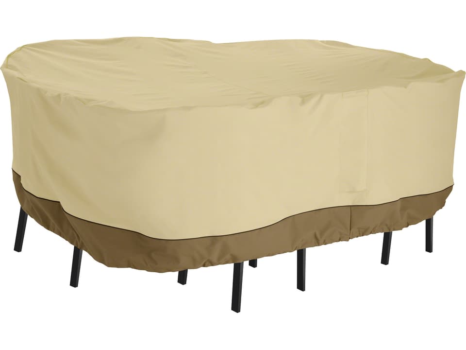 Veranda Rectangular Bar Table and Chair Set Cover Pebble Bark Earth