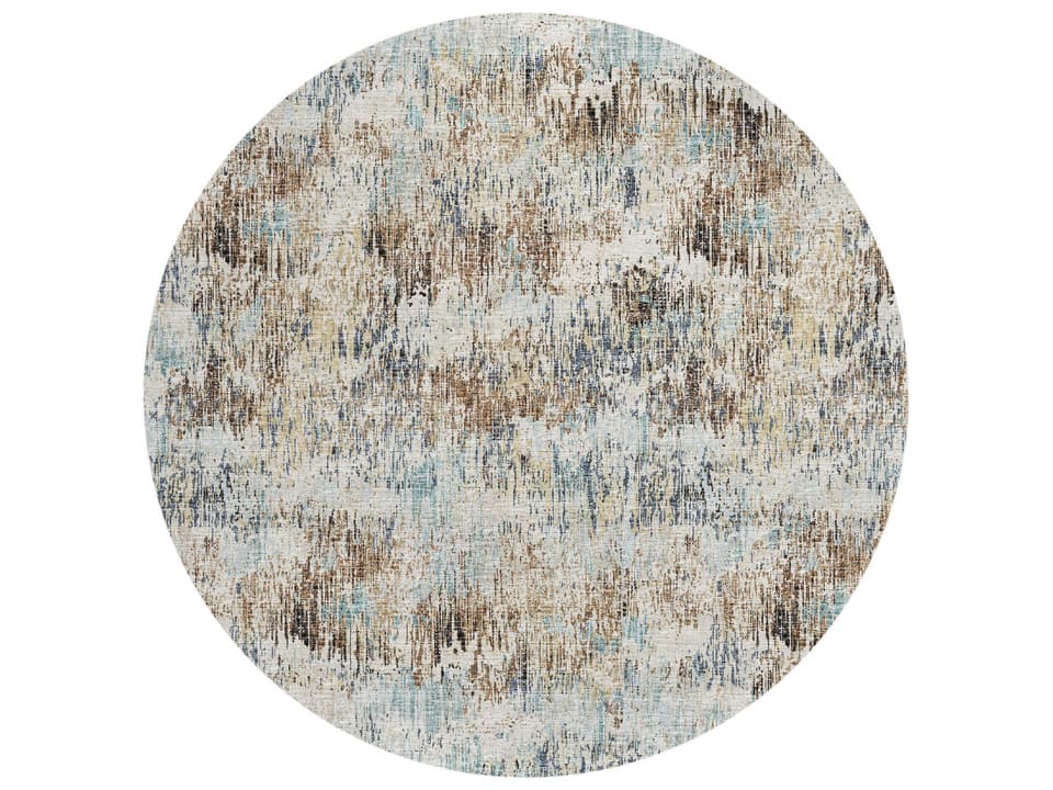 Accord Abstract Moody Round Indoor Outdoor Area Rug