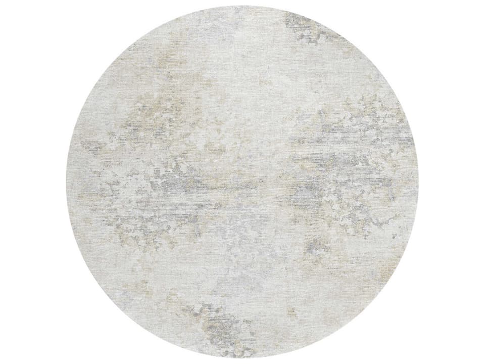 Accord Abstract Ivory Round Area Rug