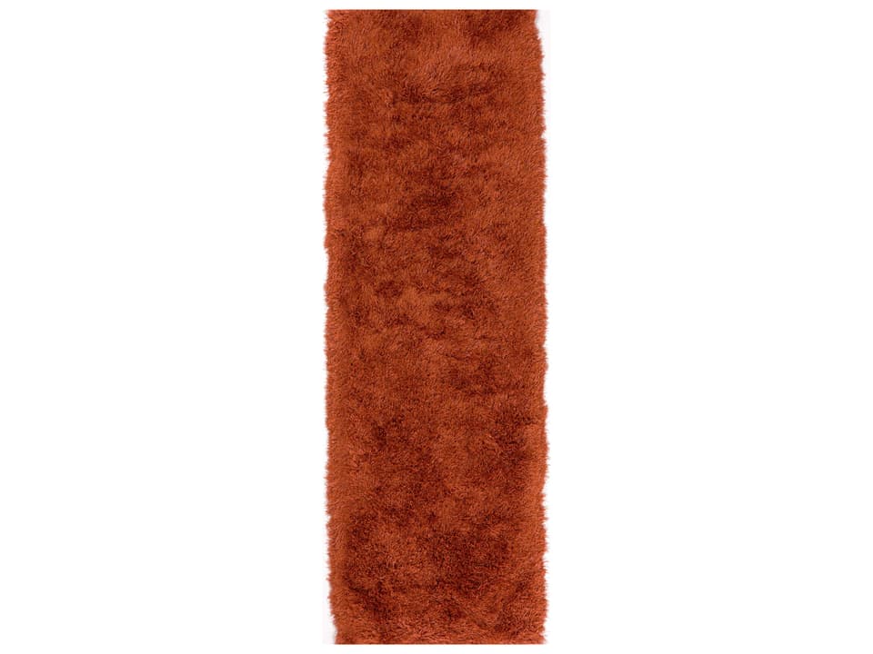 Aurora Shag Runner Area Rug in Spice