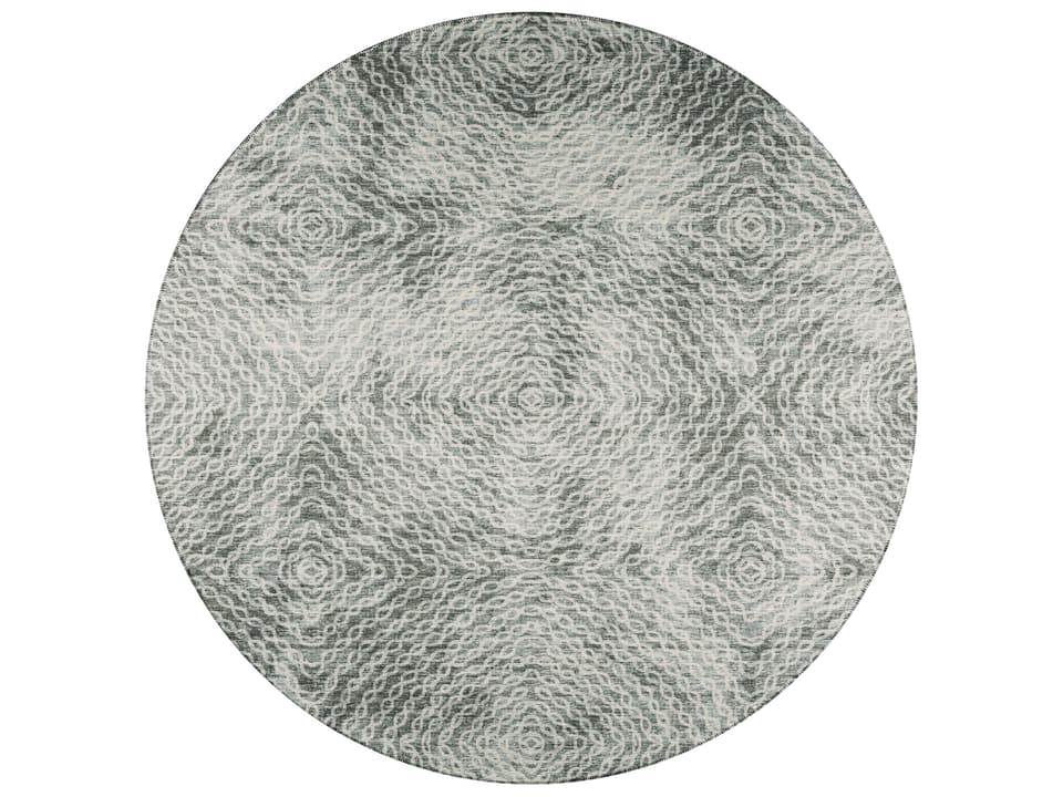 Bravado Geometric Ash Round Area Rug