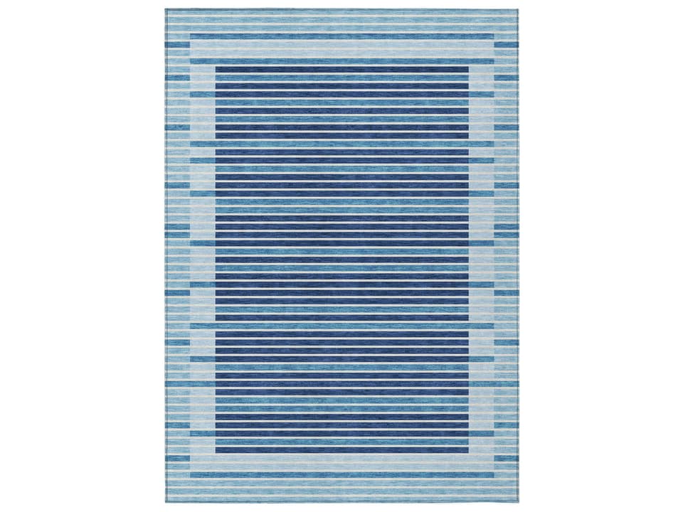 Chantille Bordered Area Rug in Sky