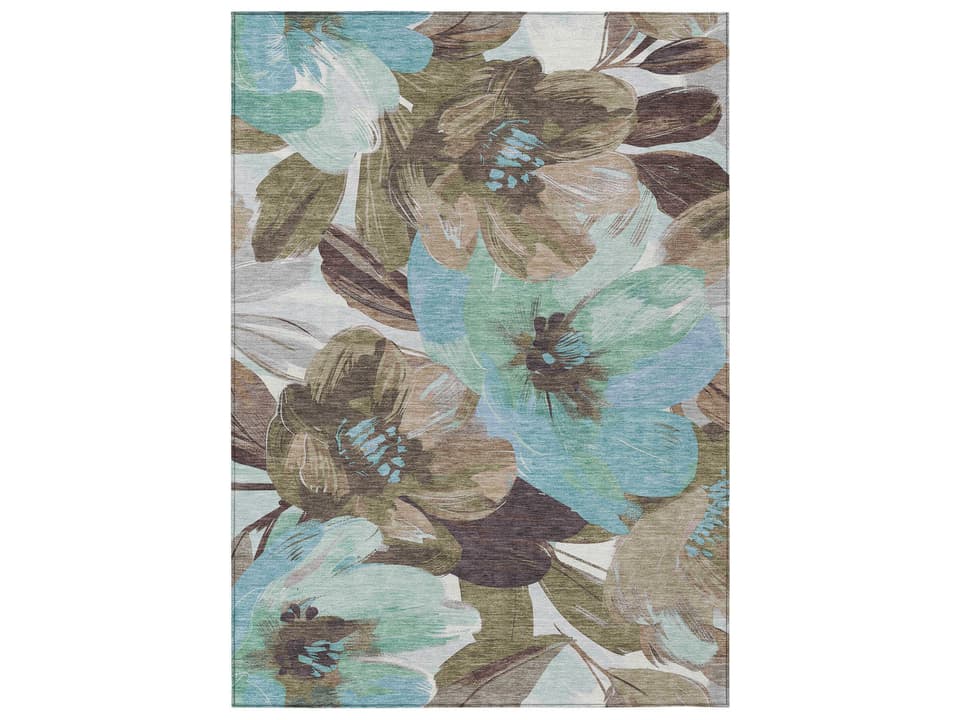 Chantille Floral Area Rug Ultra Thin Indoor Outdoor Design