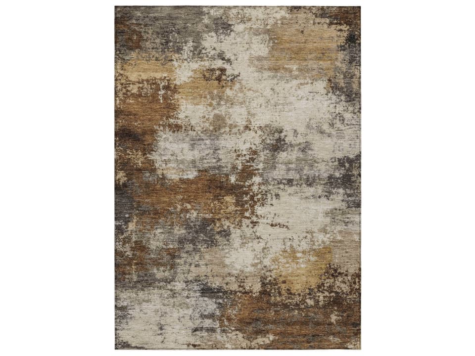 Chantille Abstract Area Rug in Brown 100% Polyester