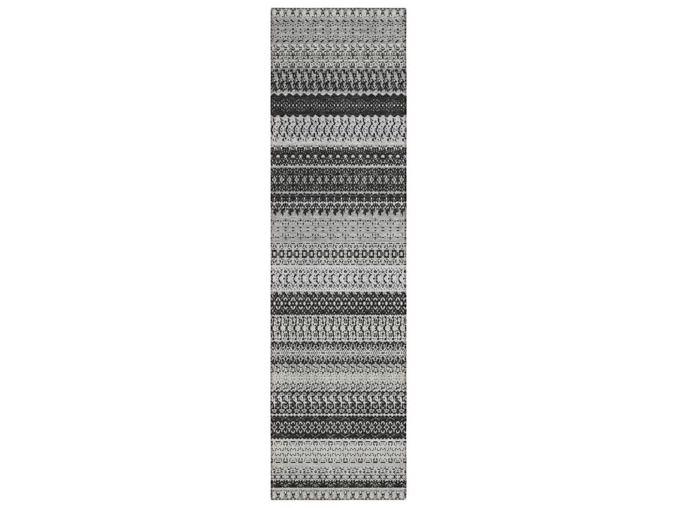 Chantille Indoor Outdoor Machine Washable Runner Rug Black 2'3" x 7'6"