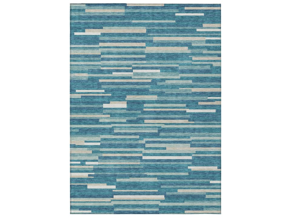Chantille Striped Runner Area Rug in Teal