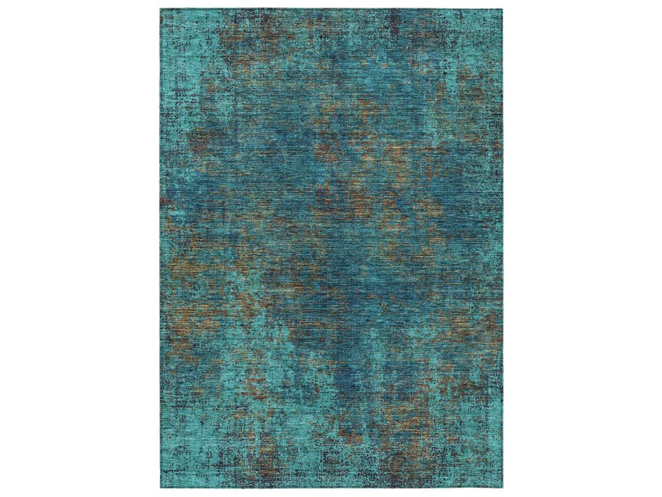 Chantille Abstract Transitional Runner Area Rug in Teal