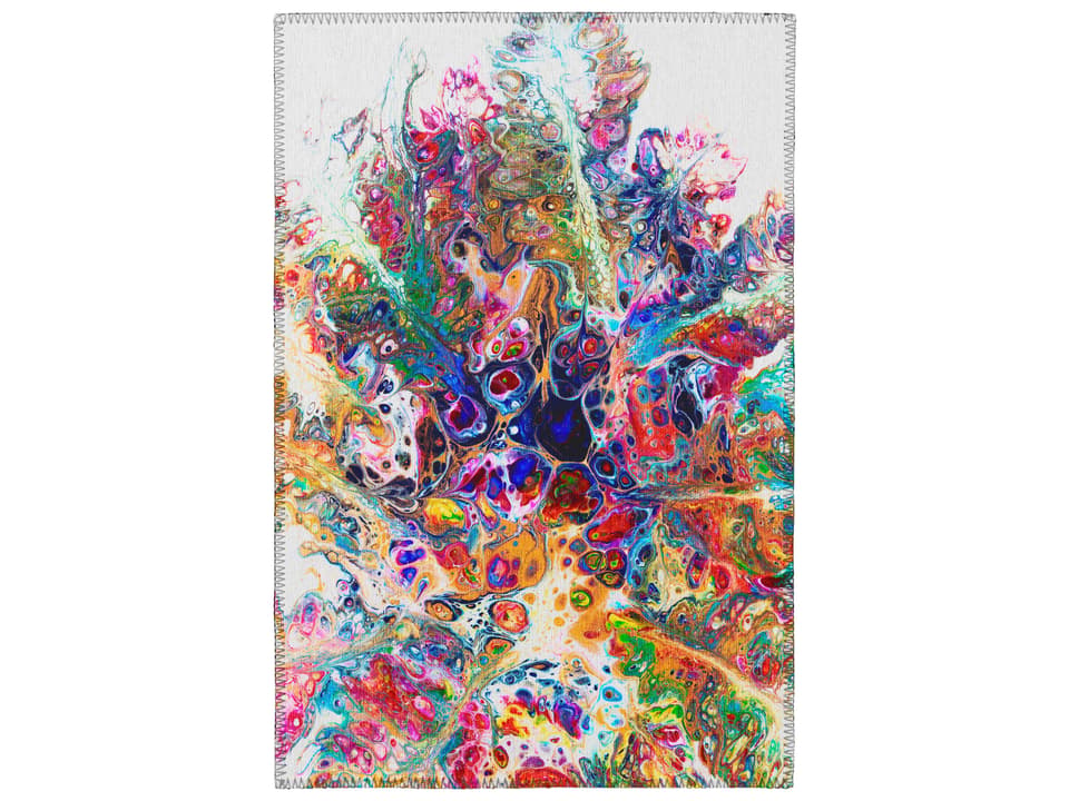 Karina Kaleidoscope Abstract Machine Washable Indoor Outdoor Area Rug