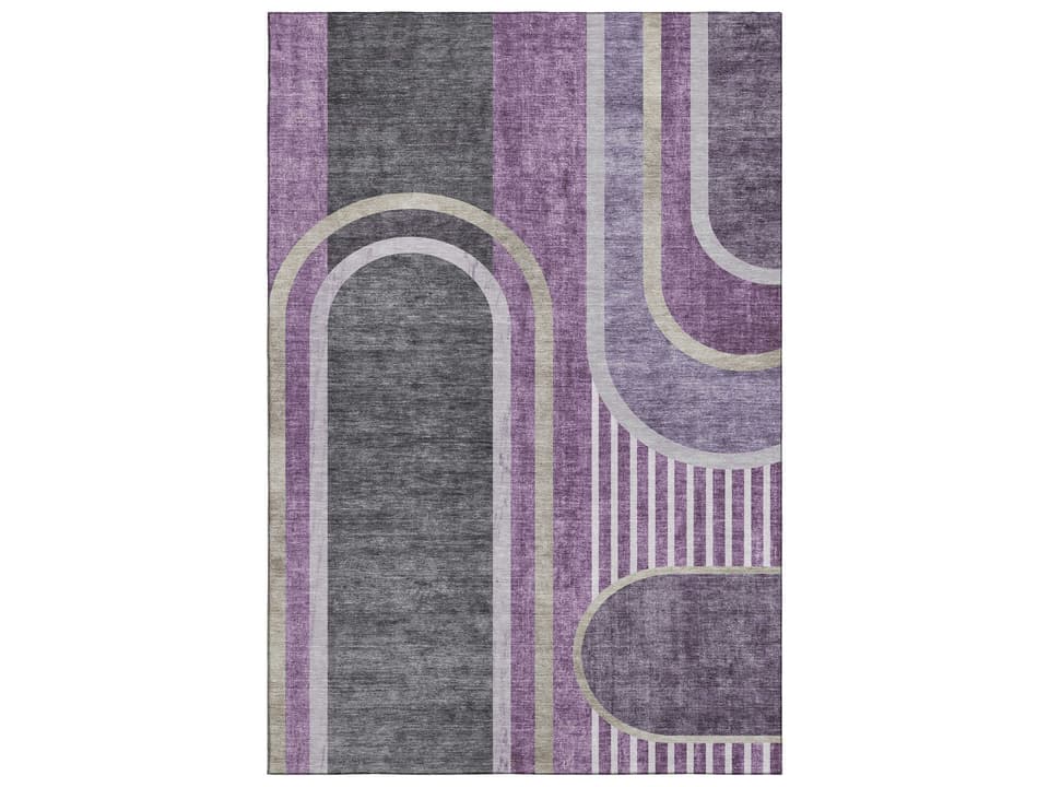 Mayfield Geometric Machine-Made Area Rug in Polyester Microfiber