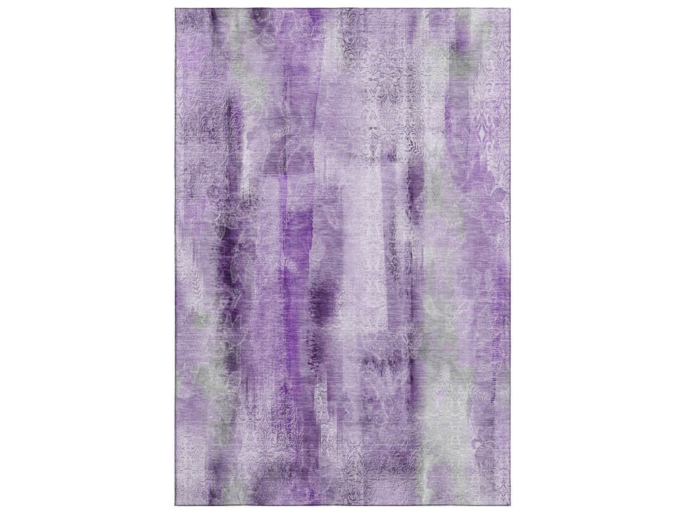 Mayfield Abstract Area Rug Machine Washable Indoor Outdoor Purple