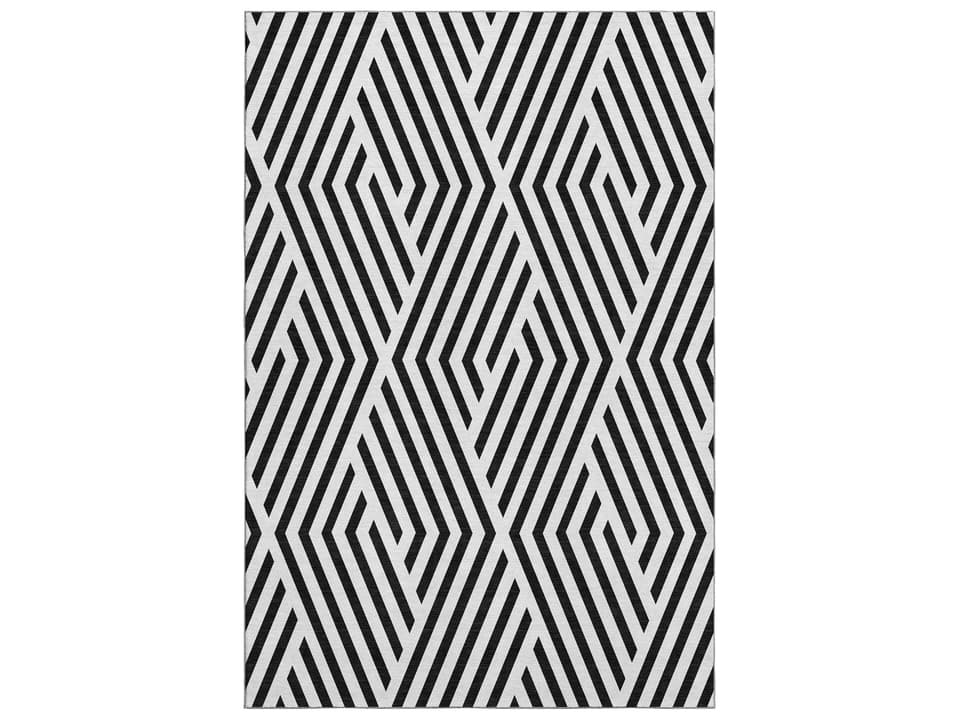 Mayfield Chevron Black Area Rug