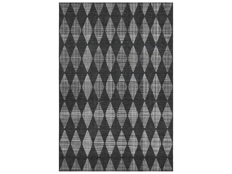 Mayfield Geometric Area Rug in Charcoal