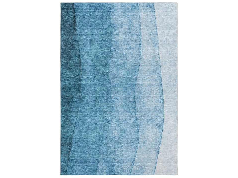 Mayfield Abstract Indoor Outdoor Area Rug in Teal