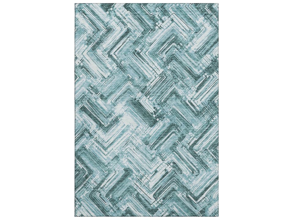 Mayfield Chevron Machine Washable Indoor Outdoor Area Rug