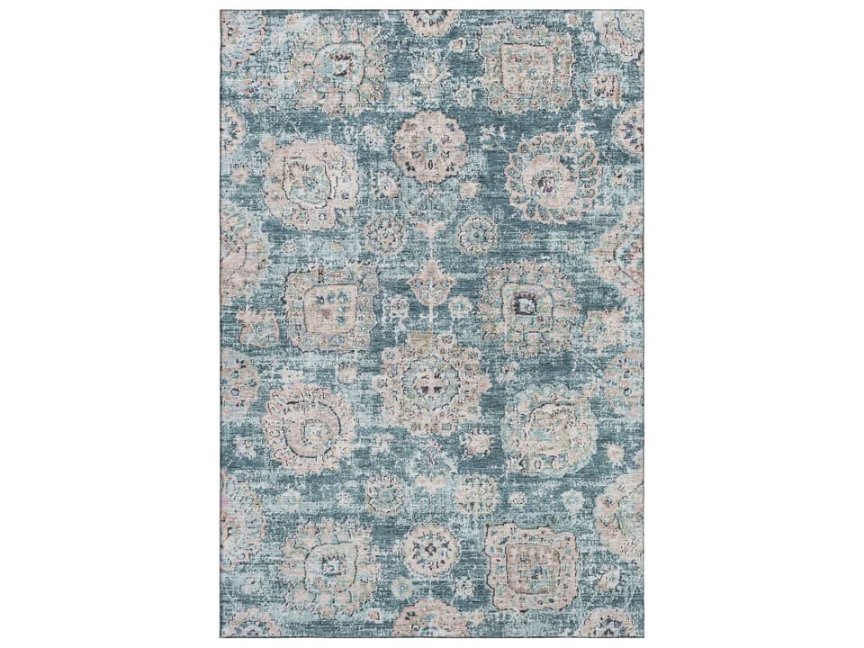 Mayfield Floral Area Rug Machine Washable Polyester Microfiber