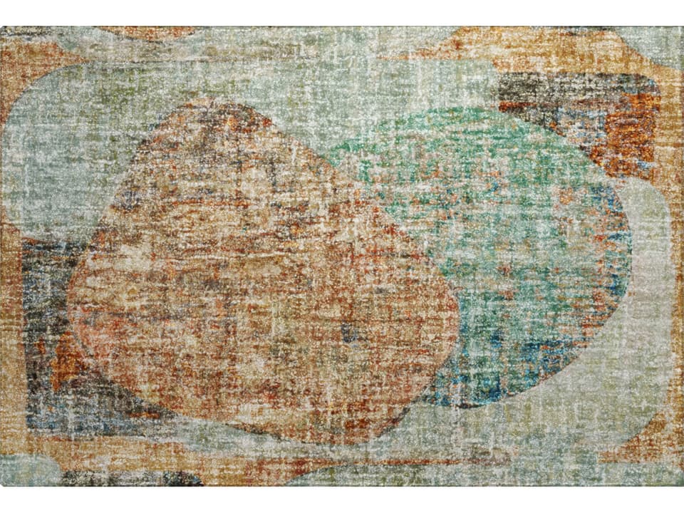 Boca Abstract Area Rug with Plush Polyester Shag