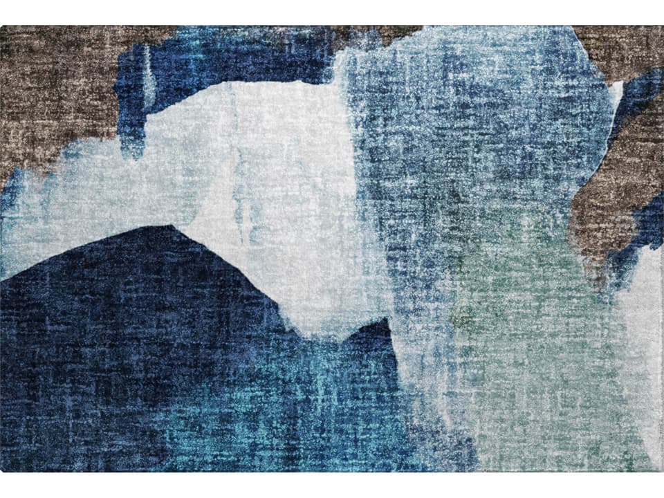 Boca Abstract Shag Area Rug with Non-Skid Backing