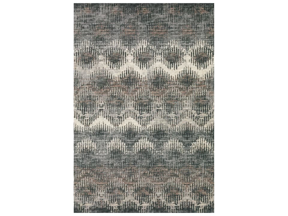Brisbane Ikat Pattern Area Rug in Midnight