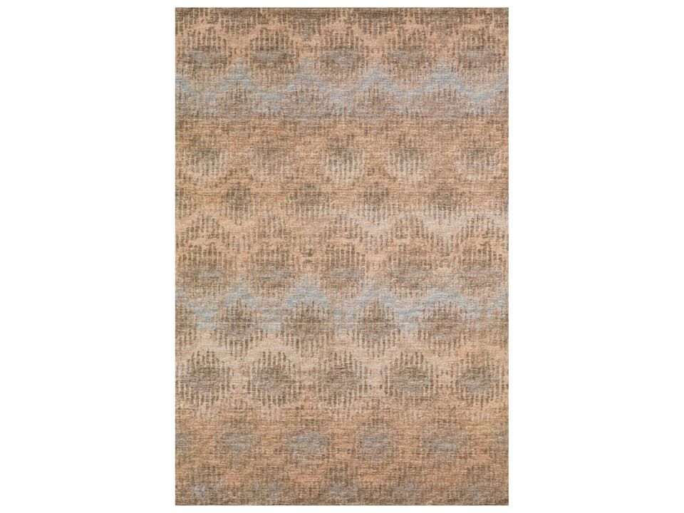 Brisbane Ikat Area Rug in Sandstone Polyester Microfiber