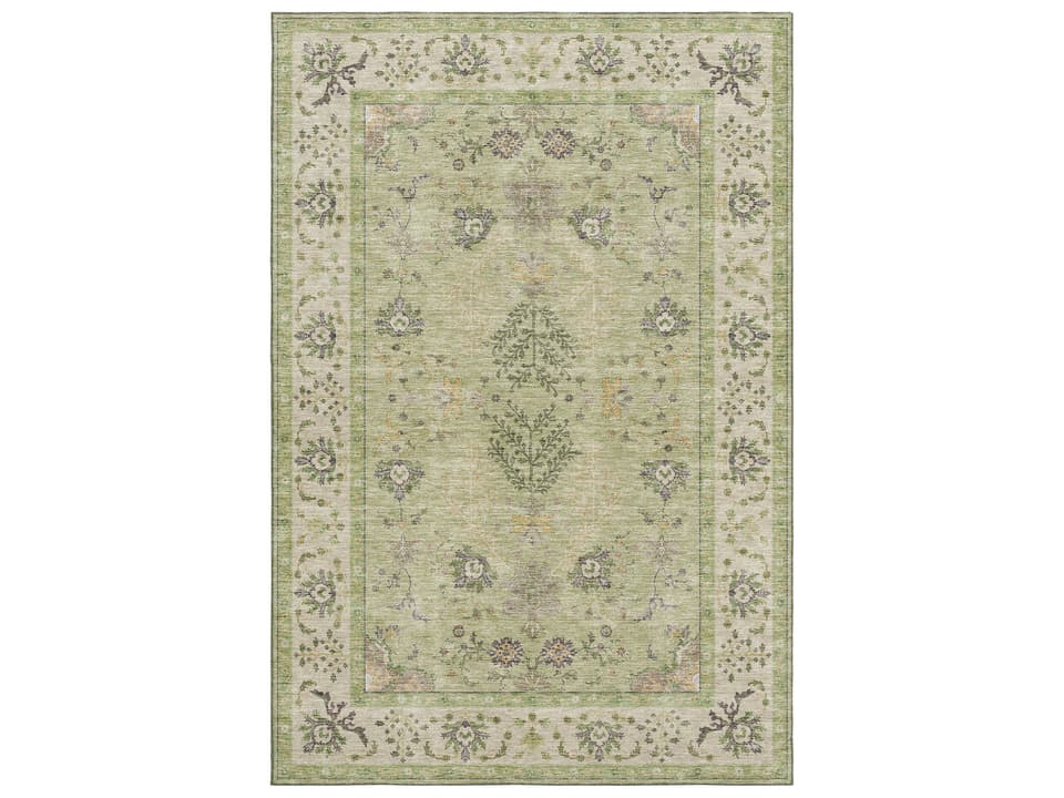 Hatay Machine Washable Area Rug in Aloe Green