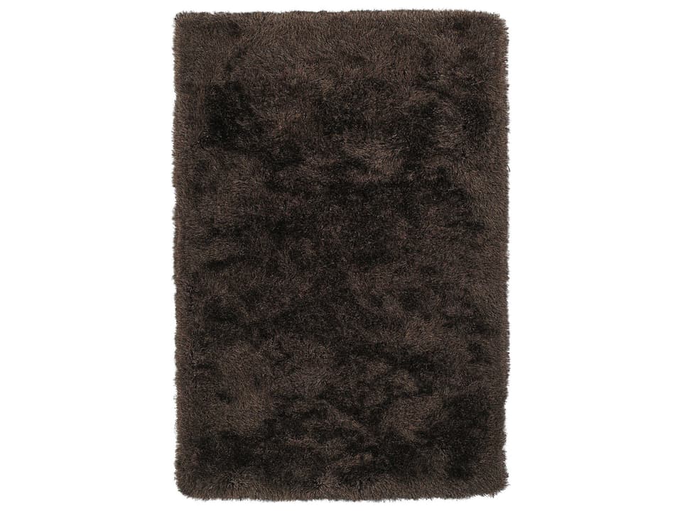 Impact Hand-Tufted Shag Area Rug in Chocolate Polyester