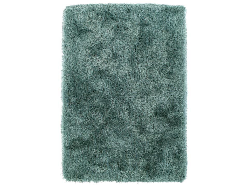Impact Hand-Tufted Shag Area Rug in Teal Polyester