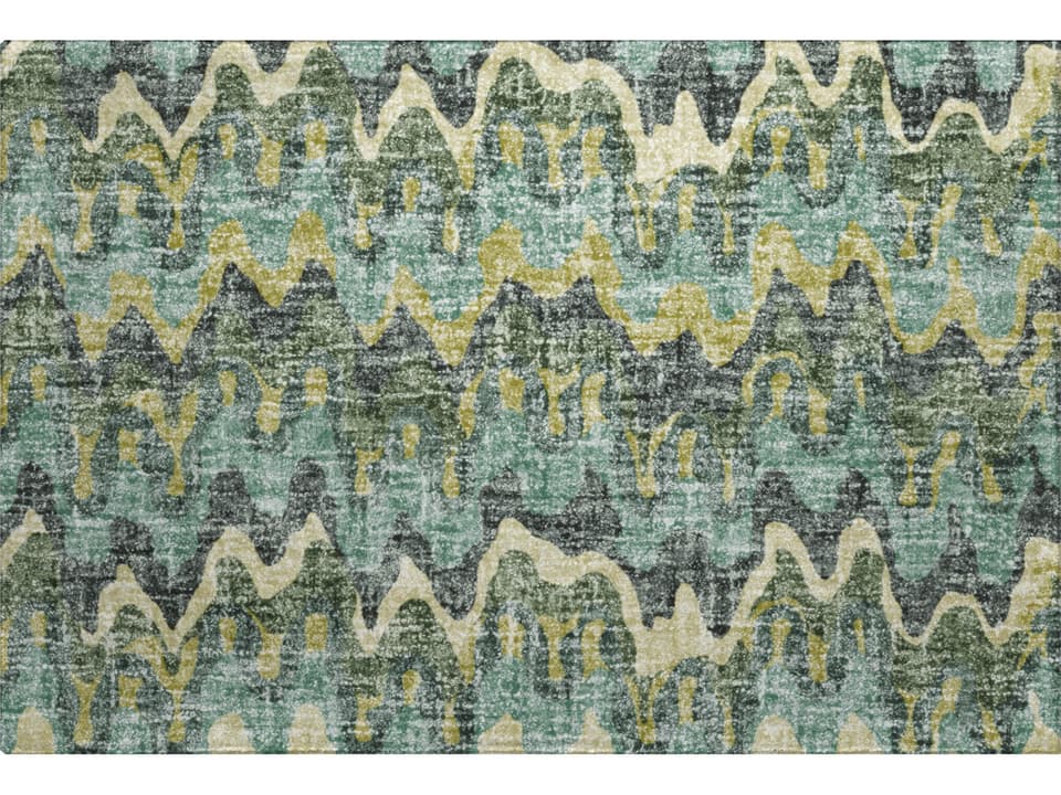 Lorenzo Abstract Area Rug in Teal