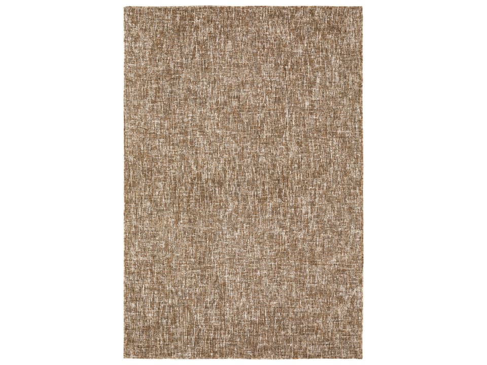 Mateo Hand Tufted Wool Blend Area Rug in Mocha