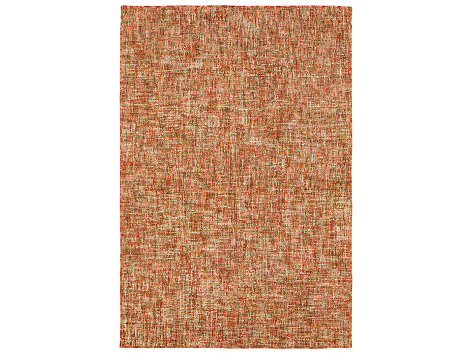 Mateo Hand Tufted Wool and Viscose Area Rug in Paprika