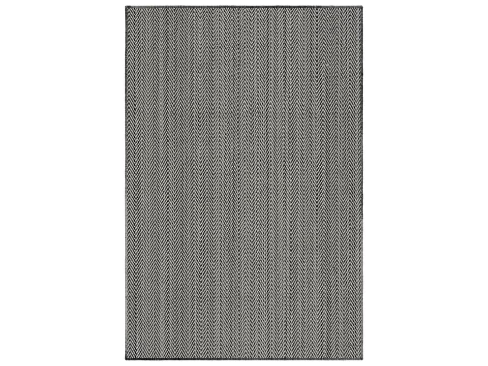 Provo Chevron Area Rug in Charcoal Polyester
