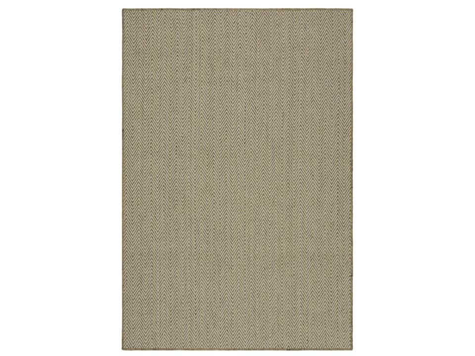Provo Chevron Hand Loomed Area Rug in Gold 100% Polyester