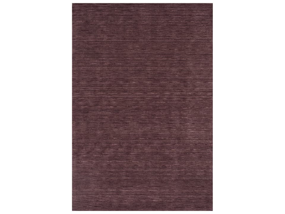 Rafia Hand Loomed Wool Area Rug in Plum