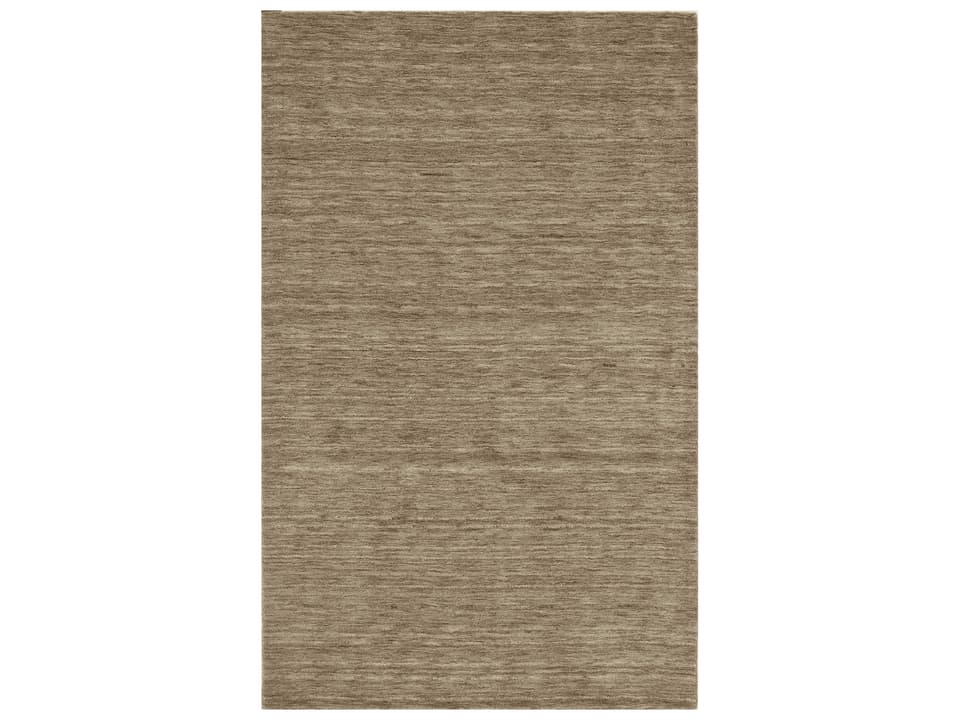 Rafia Hand Loomed Wool Area Rug in Taupe