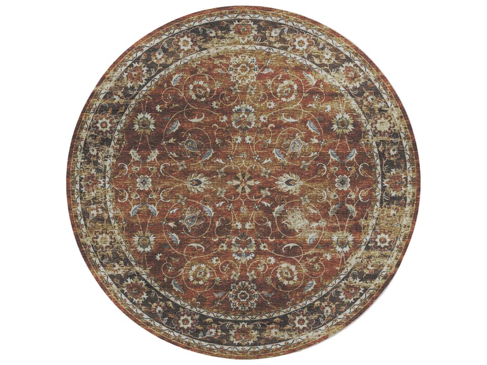 Tuscany TU14 Paprika 10-Foot Round Area Rug