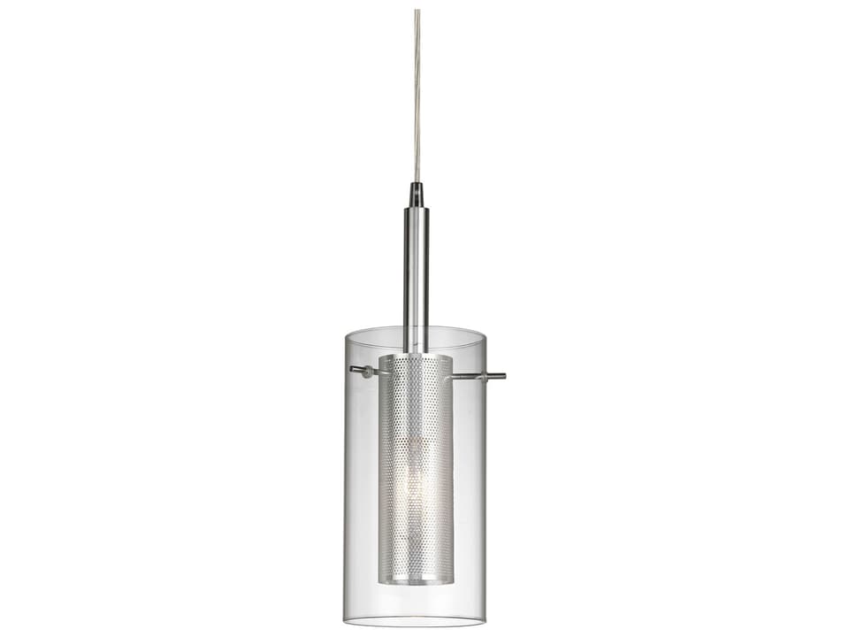 Percy 1-Light Polished Chrome Cylinder Mini Pendant