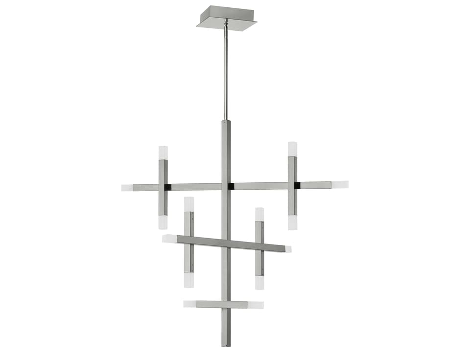 Acasia 14-Light Polished Chrome Geometric Linear Tiered Chandelier