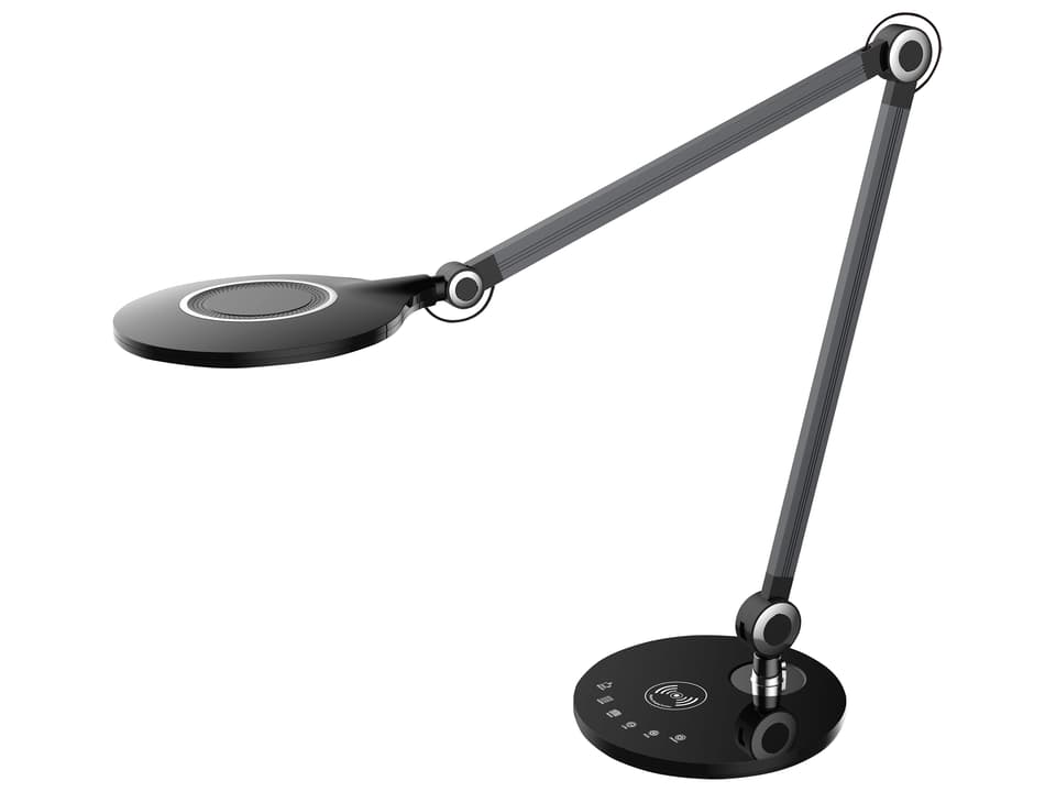 Alina Black Brushed Aluminum Desk Lamp