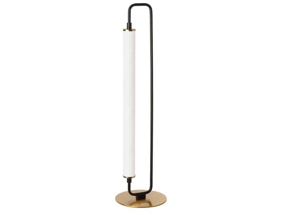 Freya Matte Black Aged Brass White Buffet Lamp