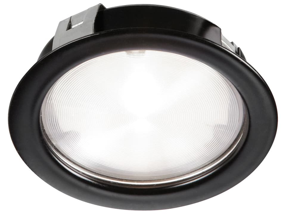 1-Light Black Round Recessed Light
