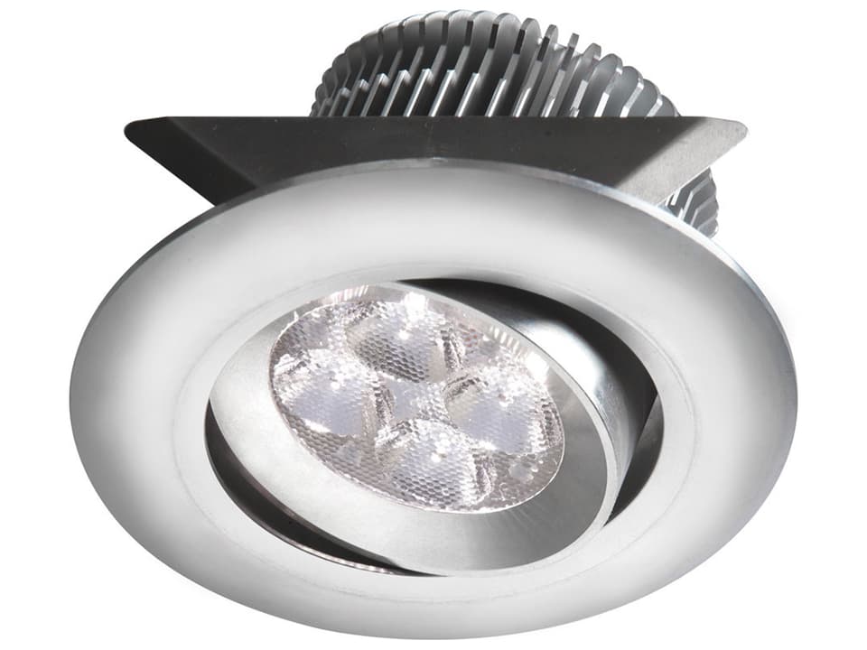 1-Light Silver Round Recessed Light