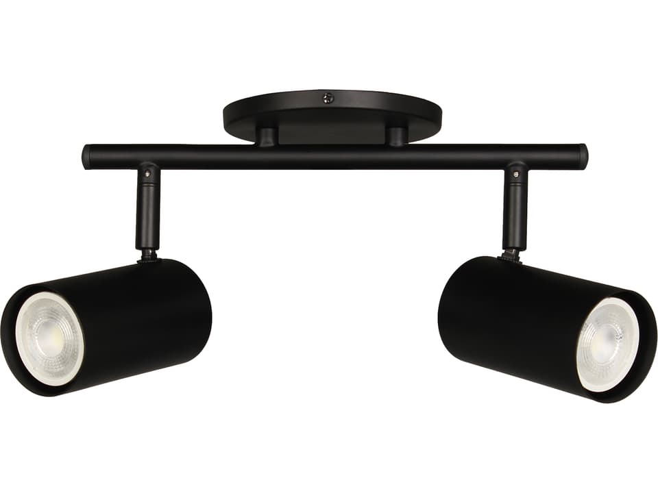 Taylor 2-Light Matte Black Cylinder Track & Rail Light
