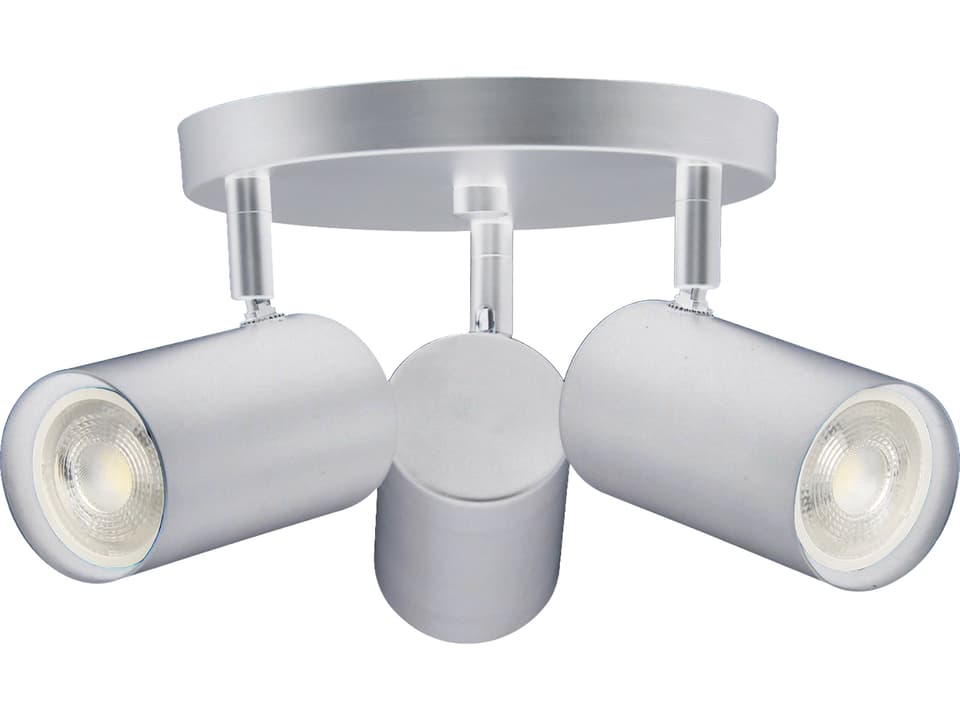 Taylor 3-Light Satin Chrome Cylinder Track & Rail Light