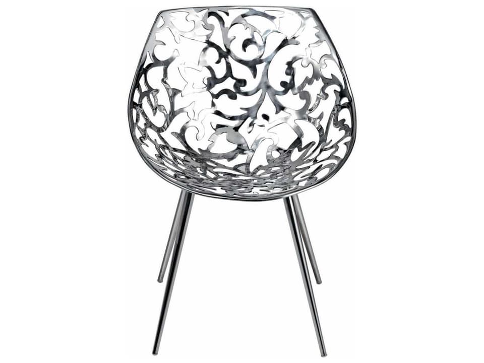 Miss Lacy By Phillippe Starck Silver Accent Chair