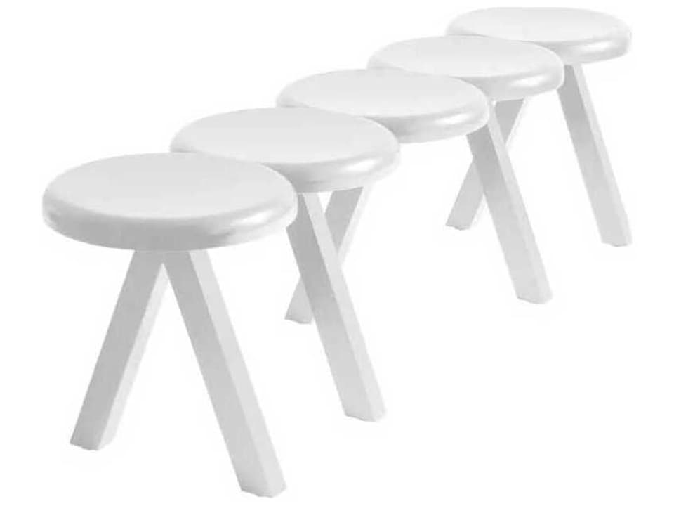 Millepiedi White Accent Bench in Solid Ash Wood