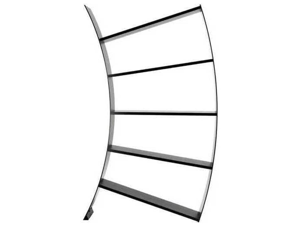 Virgo By Xavier Lust Black Anodized Aluminum Bookcase